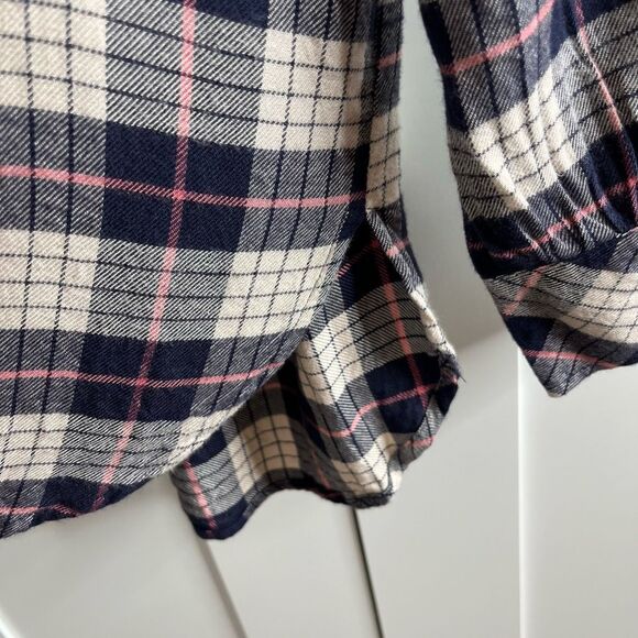 Anthropologie Hester & Orchard Plaid Flannel Button Down Top small - Picture 8 of 14